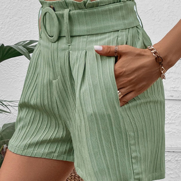 Belted Shorts with Pockets