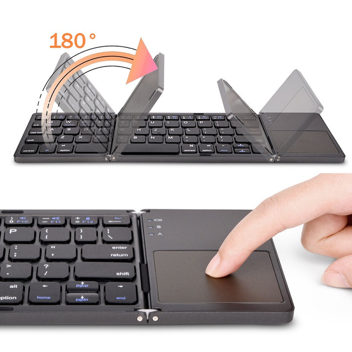 Folding Mini Keyboard Tablet Phone Computer Wireless Foldable Bluetooth Keyboard Multi-Function Button