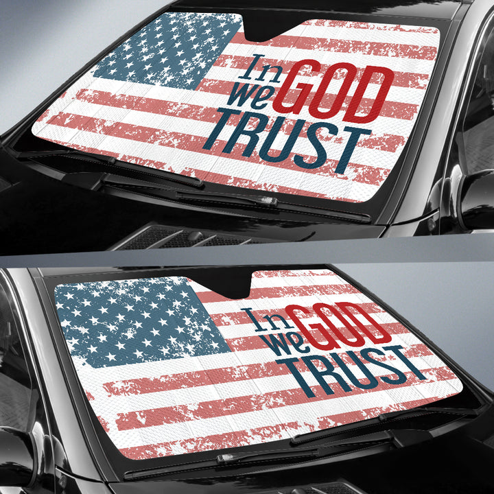 In God We Trust Auto Sun Shade