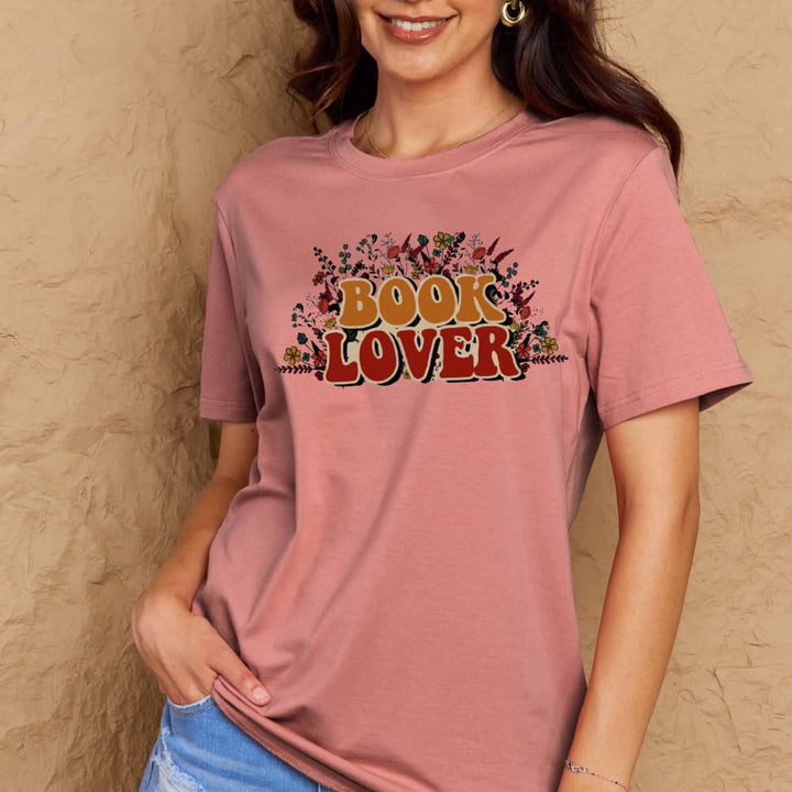 Simply Love Full Size BOOK LOVER Graphic Cotton Tee