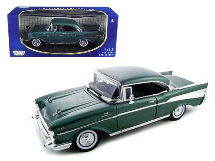 1957 Chevrolet Bel Air Hard Top Green 1/18 Diecast Model Car