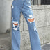 Distressed Slit Jeans