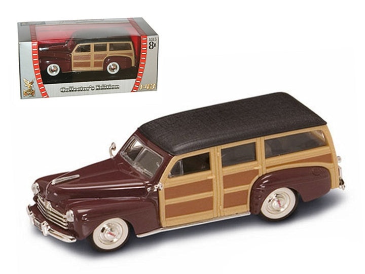 1948 Ford Woody Burgundy 1/43 Diecast Model Car