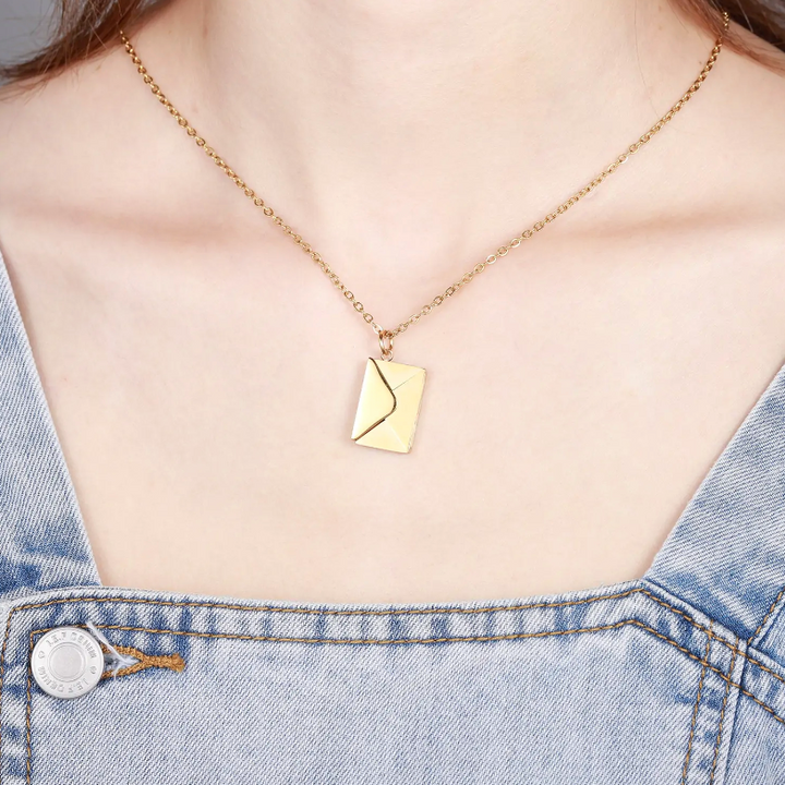 Sleek Envelope Necklace