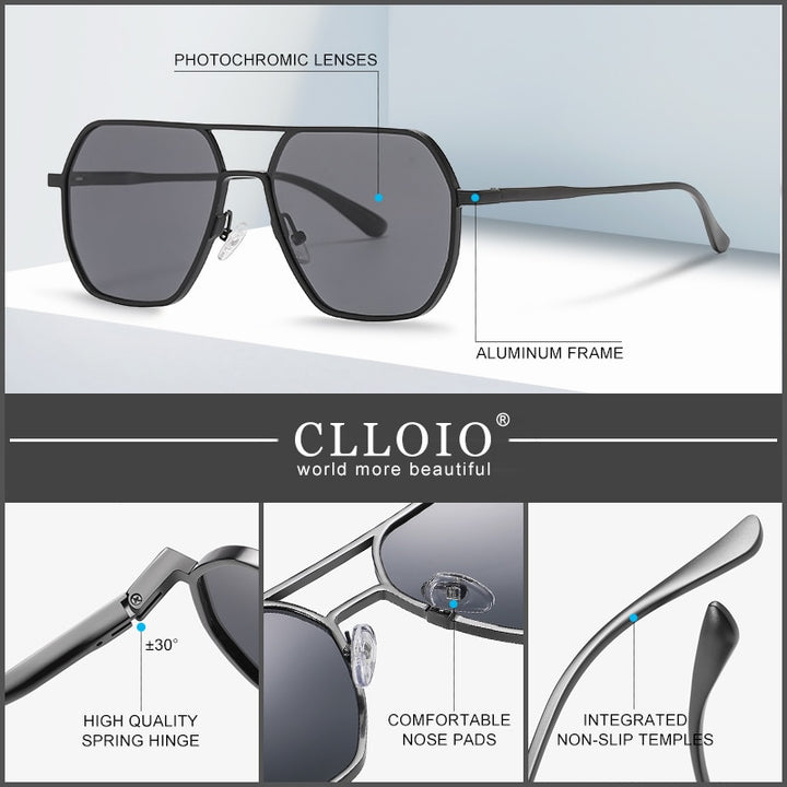 CLLOIO  Aluminum Photochromic Sunglasses